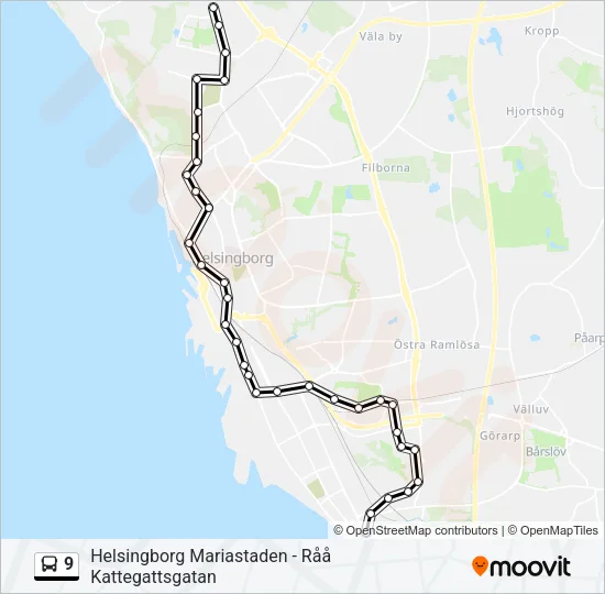9 Bus Line Map