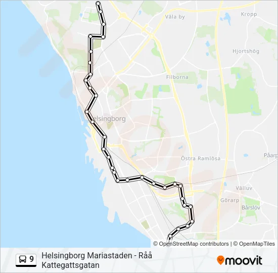 9 Bus Line Map