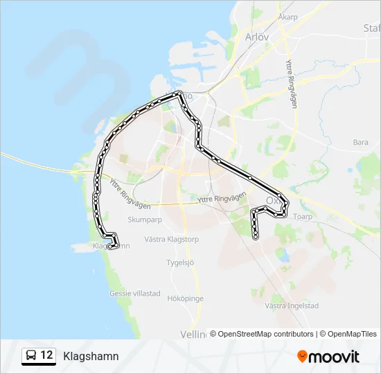 12 Bus Line Map