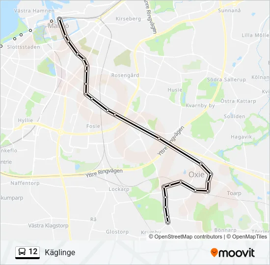 12 Bus Line Map