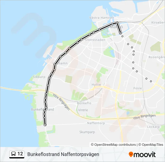12 Bus Line Map