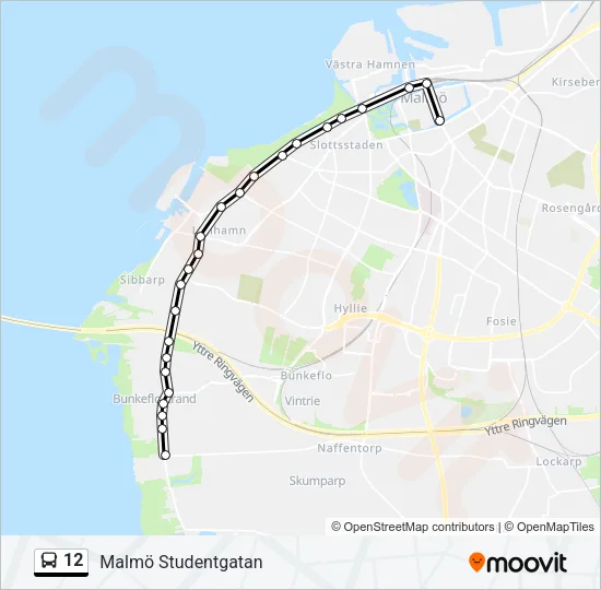 12 Bus Line Map