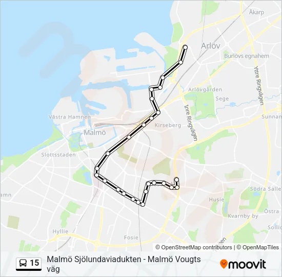 15 Bus Line Map
