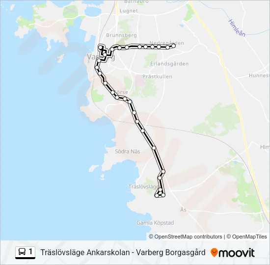 1 Bus Line Map
