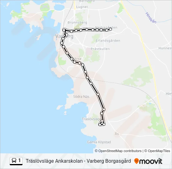 1 Bus Line Map