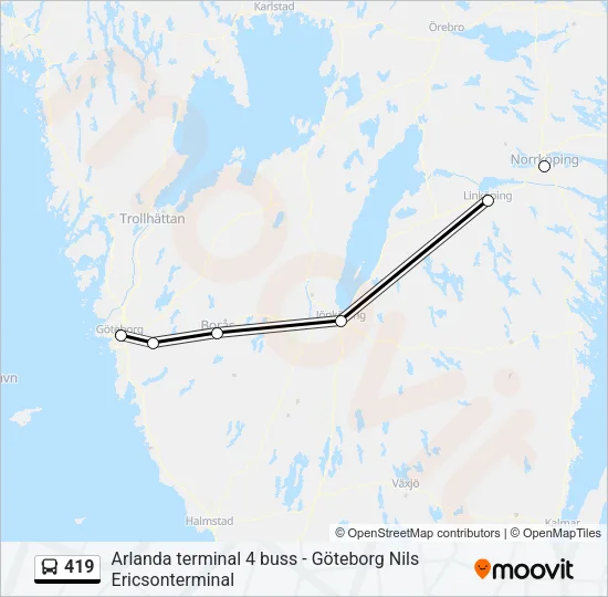 419 Bus Line Map
