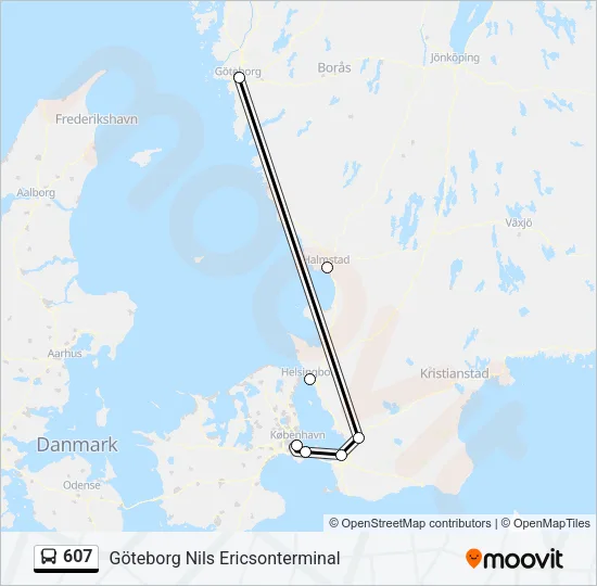 607 Bus Line Map