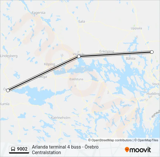 9002 Bus Line Map