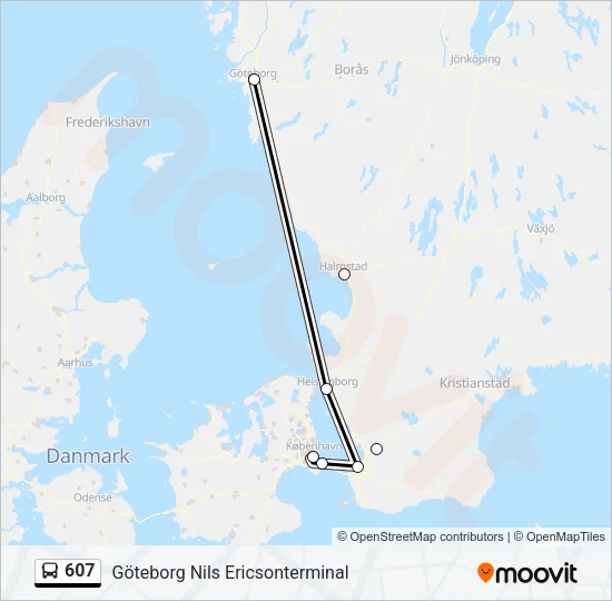 607 Bus Line Map