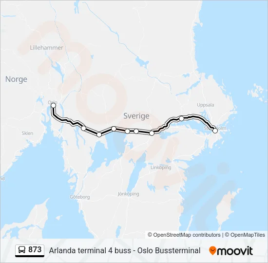 873 Bus Line Map