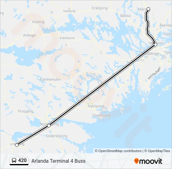 420 Bus Line Map
