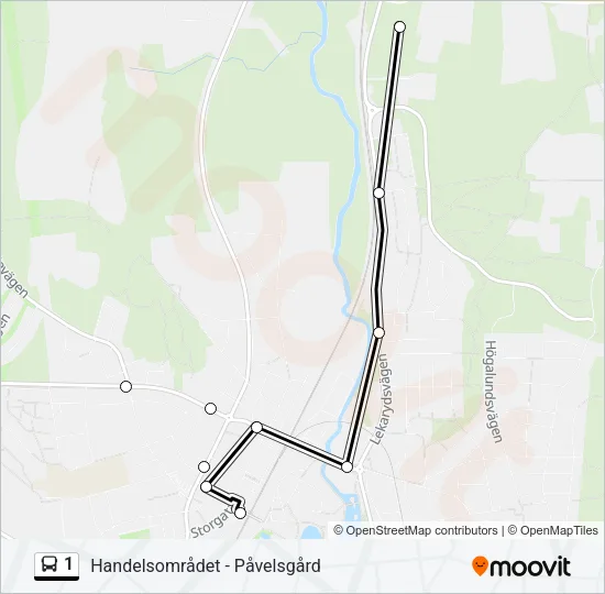 1 Bus Line Map