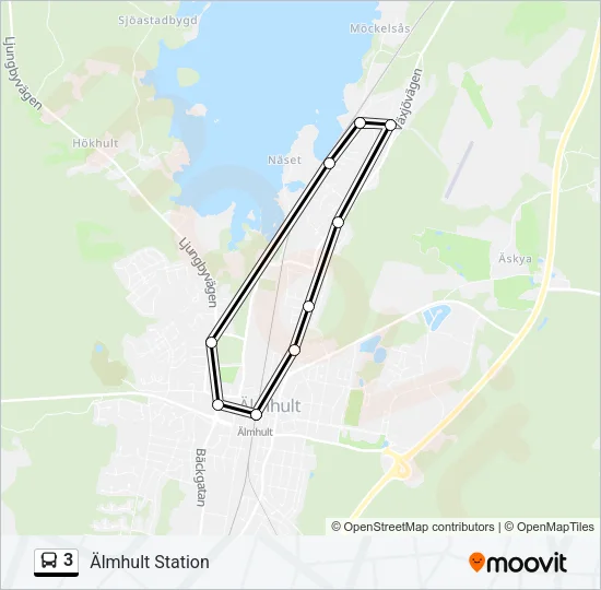 3 Bus Line Map