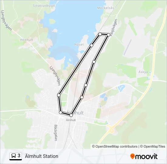 3 Bus Line Map