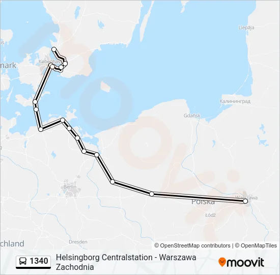 1340 Bus Line Map