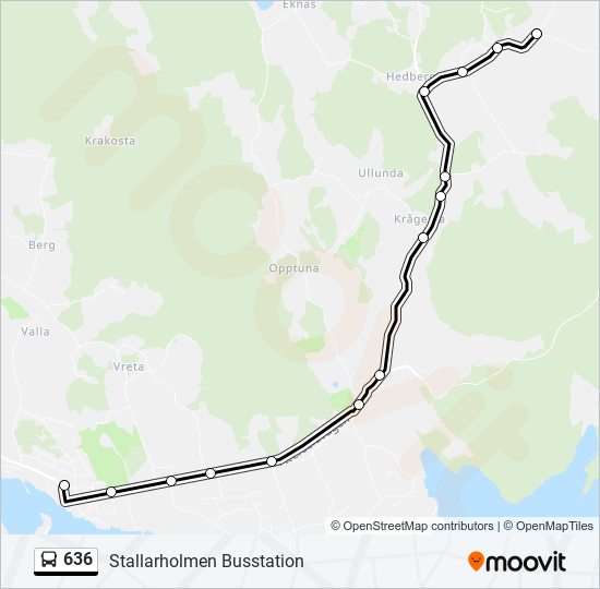 636 bus Line Map