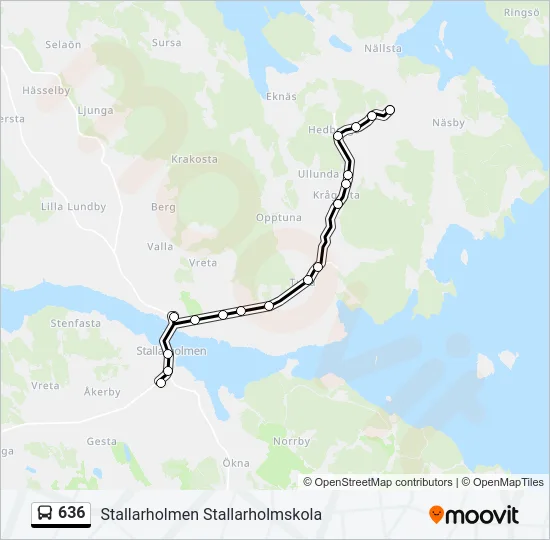 636 Bus Line Map