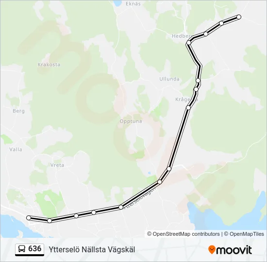 636 Bus Line Map
