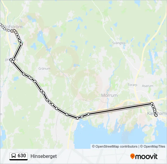 630 Bus Line Map