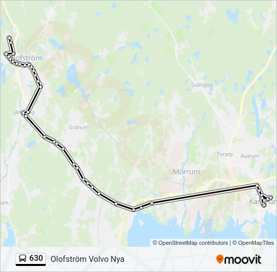 630 Bus Line Map