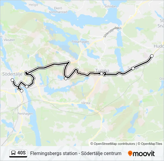 40S Bus Line Map