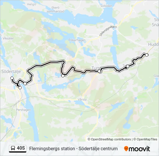 40S Bus Line Map