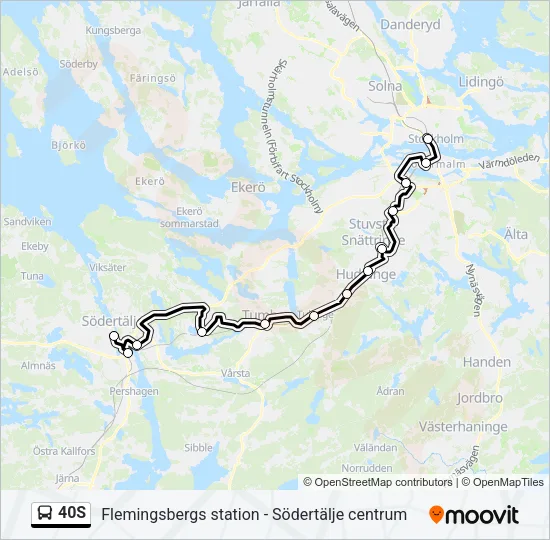 40S Bus Line Map