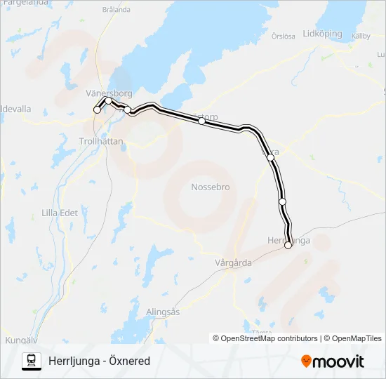 VÄSTTÅGEN  Line Map