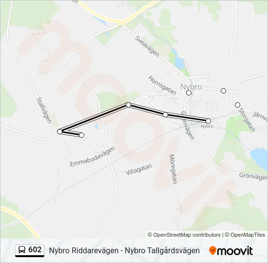 602 Bus Line Map