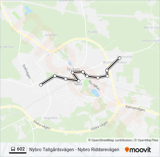 602 Bus Line Map