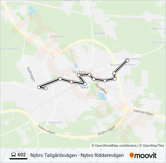 602 Bus Line Map