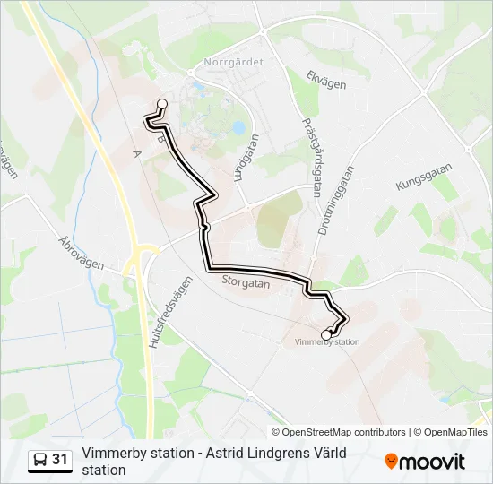 31 Bus Line Map