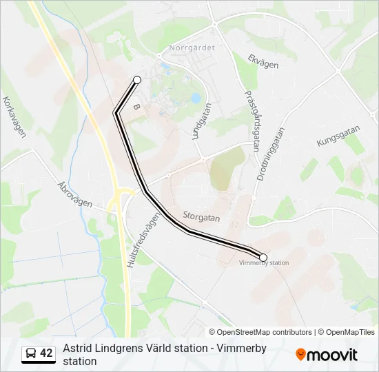 42 Bus Line Map
