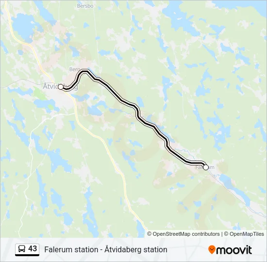 43 Bus Line Map