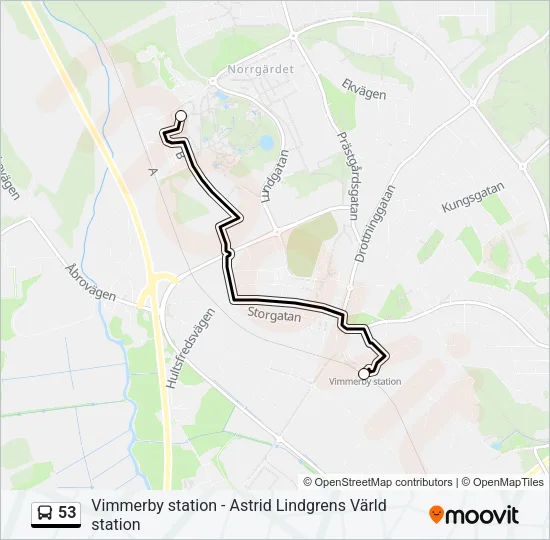 53 Bus Line Map