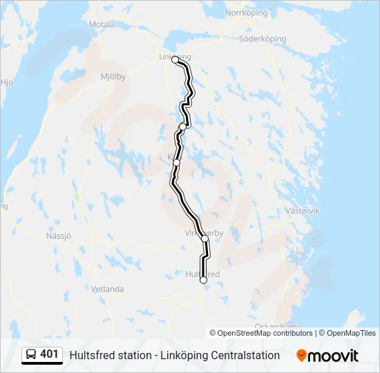 401 Bus Line Map