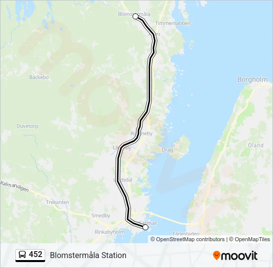 452 Bus Line Map