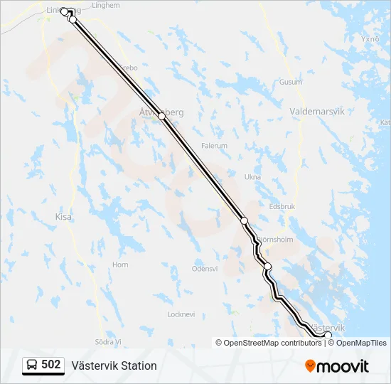 502 Bus Line Map