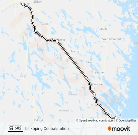 602 Bus Line Map
