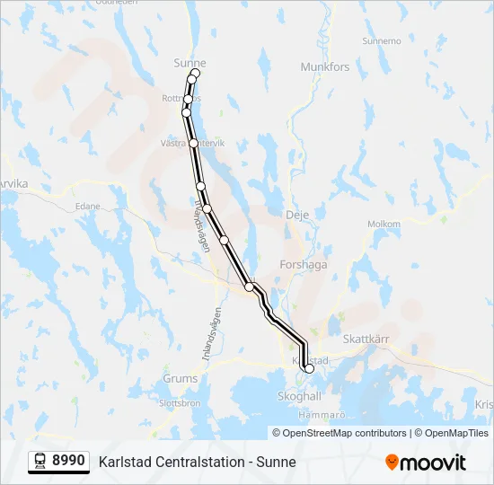 8990 Train Line Map
