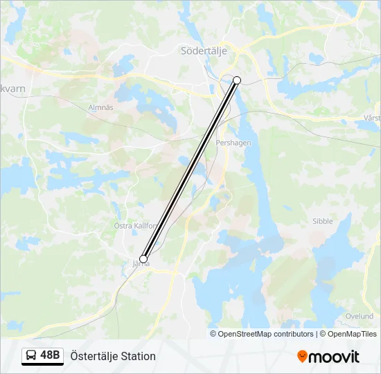 48B Bus Line Map