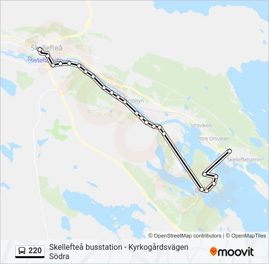 220 Bus Line Map