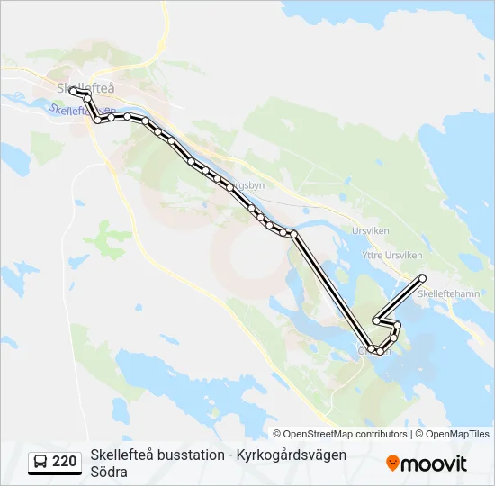 220 Bus Line Map