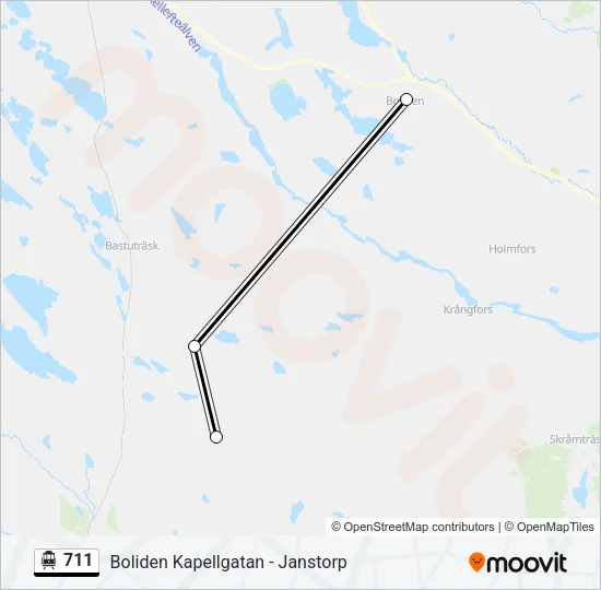 711 Cable Car Line Map