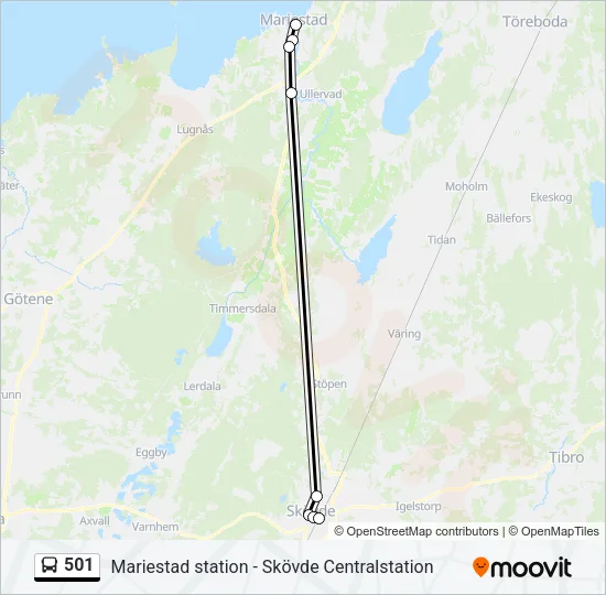501 Bus Line Map