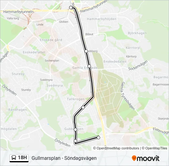 18H  Line Map