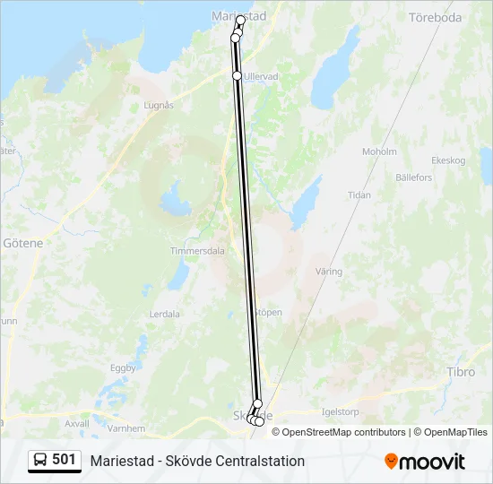501 Bus Line Map