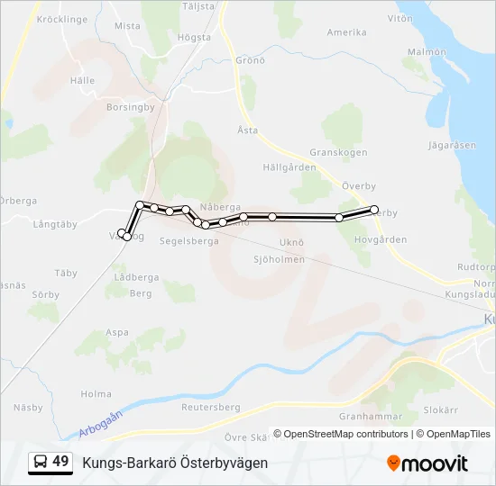 49 Bus Line Map