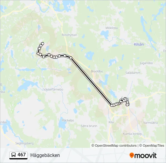 467 Bus Line Map