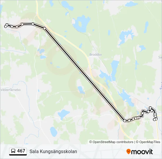 467 Bus Line Map
